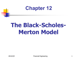 The Black-Scholes Model - E