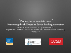 “Planning for an uncertain future” Overcoming the challenges we
