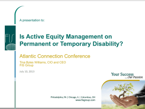 Is Active Equity Management on Permanent or Temporary Disability