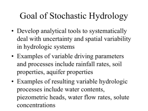 Goal of Stochastic Hydrology