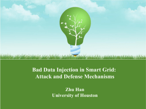 Bad Data Injection in Smart Grid - Wireless networking, Signal