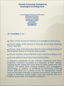 Forensic Accounting - EJ Ourso College of Business