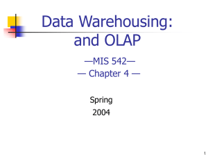 Chapter 4: Data Warehouses and OLAP
