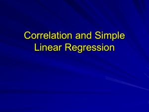 Correlation and Simple Linear Regression