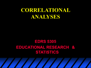 correlation statistical analysis edrs 5305