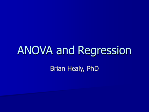 ANOVA and Regression