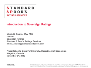 Sovereign Ratings Stability - Department of Economics