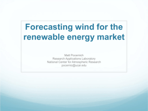 Forecasting wind for the renewable energy market