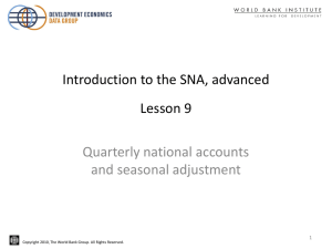 Quarterly national accounts and seasonal adjustment