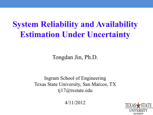 Reliability Estimation - Institute of Industrial Engineers