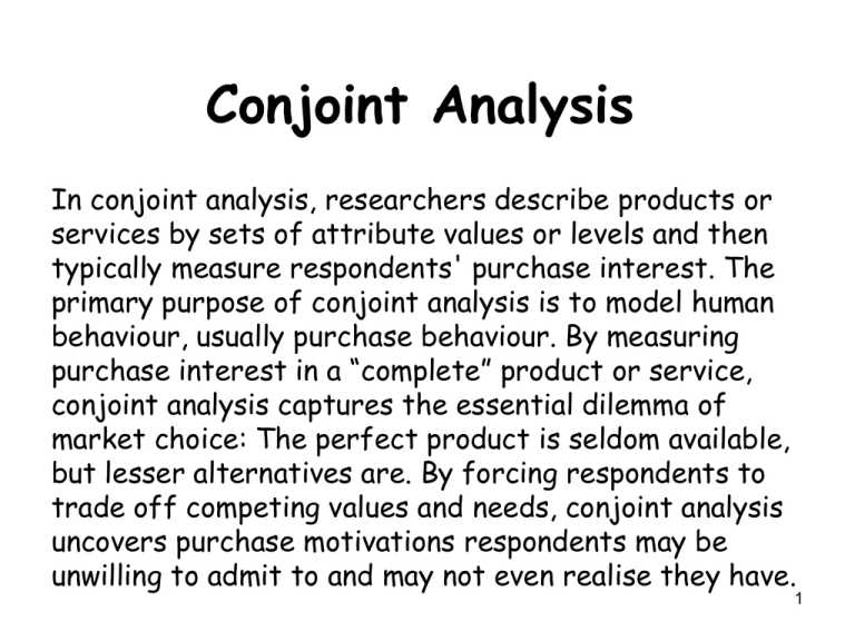 conjoint analysis literature review