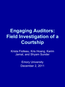 Engaging Auditors: Field Investigation of a Courtship