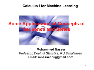 Calculus I for Machine Learning