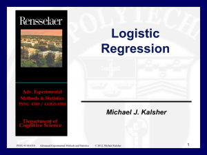 Logistic Regression - Michael Kalsher Home