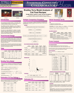 Bradley-Terry Model Analysis of Cat Food Recipes