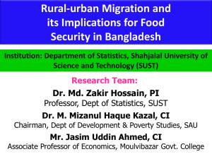 Rural-urban migration and its implications for food