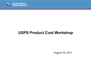 USPS Product Cost Workshop Presentation