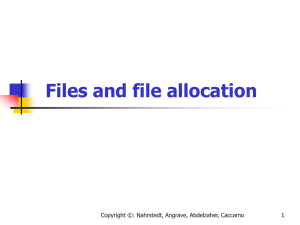 Files and file allocation