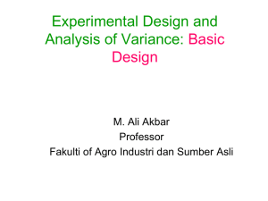 Experimental Design/Design of Experiment