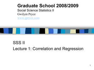 SSSII Lecture 1: Correlation and Regression