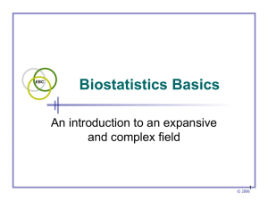 Biostatistics basics - descriptive statistics