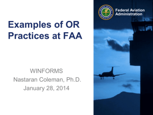 Examples of OR Practices at FAA