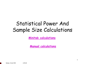 Power And Sample Size