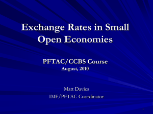 Exchange Rates in small open economies