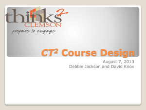 CT 2 Course Design: Syllabi
