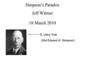 Simpson`s Paradox