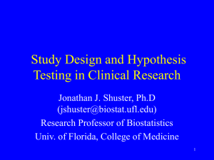 Design of Clinical Research Protocols