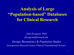 Analysis of Large Database - Georgetown