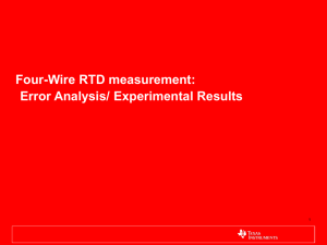 Four-Wire RTD measurement
