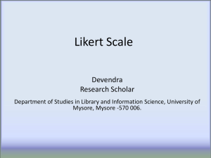Likert Scale - University of Mysore