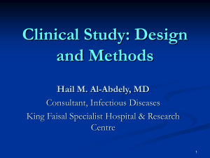 Clinical Study: Design and methods