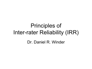 Inter-rater Reliability