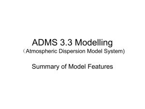 ADMS 3.3 Modelling （Atmospheric Dispersion Model System