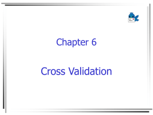Chapter 6 Cross Validation