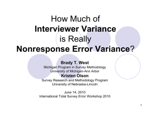 How Much of Interviewer Variance is Really Nonresponse Error