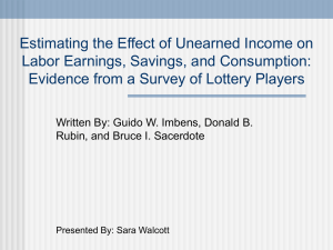 Estimating the Effect of Unearned Income on Labor Earnings