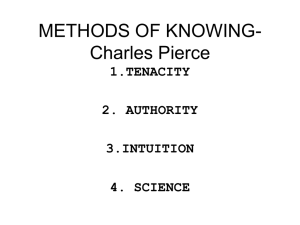 METHODS OF KNOWING