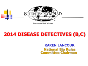 DISEASE DETECTIVES (B,C)