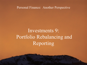 Investments 9 - Portfolio Rebalancing and