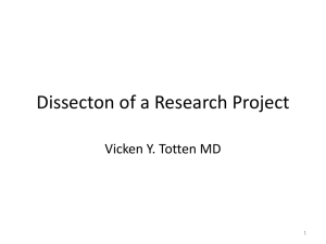 Dissection of a Research Project