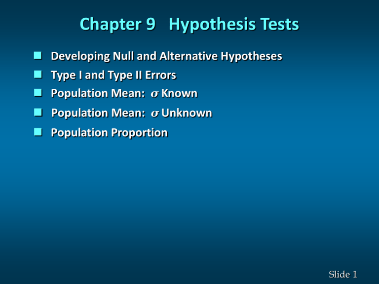 h_0 hypothesis