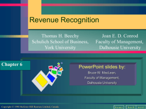 Revenue recognition