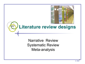 Literature review designs