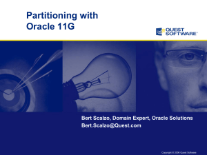 Partitioning with Oracle 11G