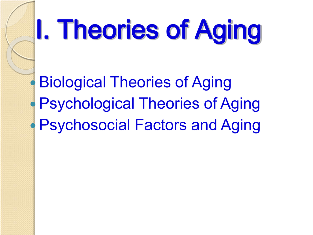 research paper about the aging process