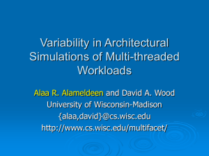 Variability in Architectural Simulations of Multi